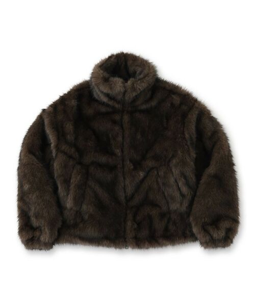 tk.TAKEO KIKUCHI / ティーケー タケオキクチ レザーブルゾン・ジャケット | ミックスフェイクファーブルゾン | 詳細1