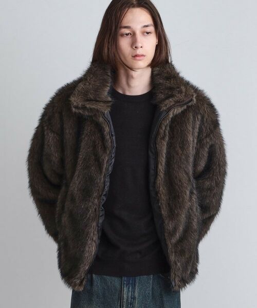 tk.TAKEO KIKUCHI / ティーケー タケオキクチ レザーブルゾン・ジャケット | ミックスフェイクファーブルゾン | 詳細11