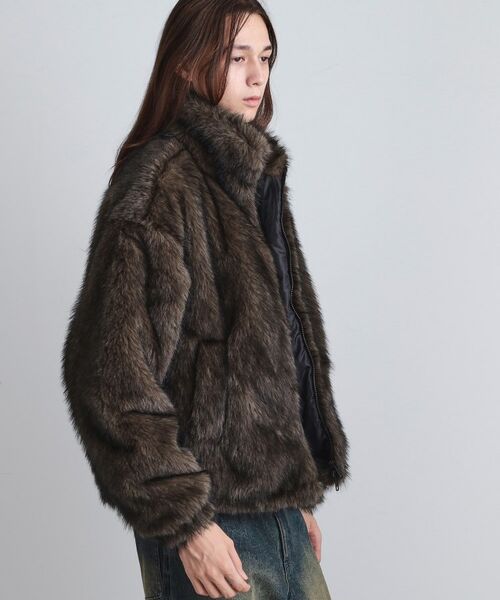 tk.TAKEO KIKUCHI / ティーケー タケオキクチ レザーブルゾン・ジャケット | ミックスフェイクファーブルゾン | 詳細12