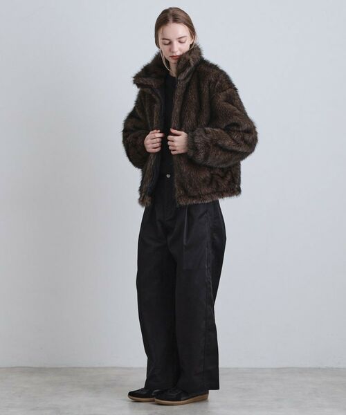 tk.TAKEO KIKUCHI / ティーケー タケオキクチ レザーブルゾン・ジャケット | ミックスフェイクファーブルゾン | 詳細16