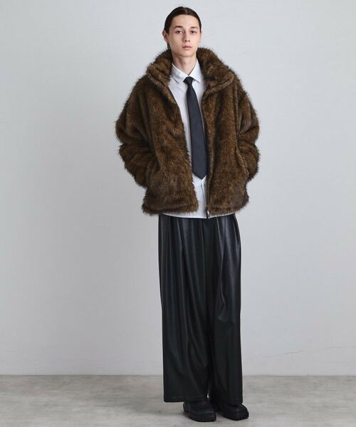 tk.TAKEO KIKUCHI / ティーケー タケオキクチ レザーブルゾン・ジャケット | ミックスフェイクファーブルゾン | 詳細19