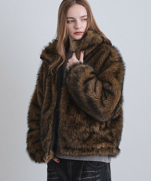 tk.TAKEO KIKUCHI / ティーケー タケオキクチ レザーブルゾン・ジャケット | ミックスフェイクファーブルゾン | 詳細23