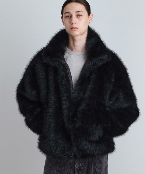 tk.TAKEO KIKUCHI / ティーケー タケオキクチ レザーブルゾン・ジャケット | ミックスフェイクファーブルゾン | 詳細3