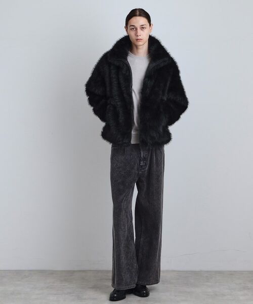 tk.TAKEO KIKUCHI / ティーケー タケオキクチ レザーブルゾン・ジャケット | ミックスフェイクファーブルゾン | 詳細5