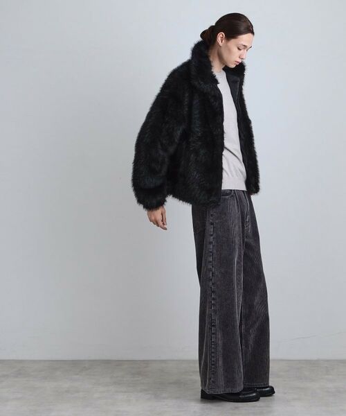 tk.TAKEO KIKUCHI / ティーケー タケオキクチ レザーブルゾン・ジャケット | ミックスフェイクファーブルゾン | 詳細6