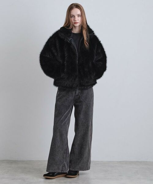 tk.TAKEO KIKUCHI / ティーケー タケオキクチ レザーブルゾン・ジャケット | ミックスフェイクファーブルゾン | 詳細9