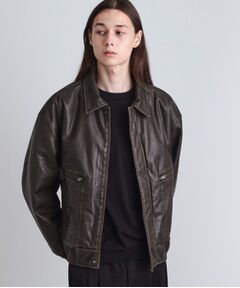 未使用級✨ J.PRESS ラムレザー シングルライダース ブルゾン XL セール】 ラムレザーシングルライダース （レザーブルゾン
