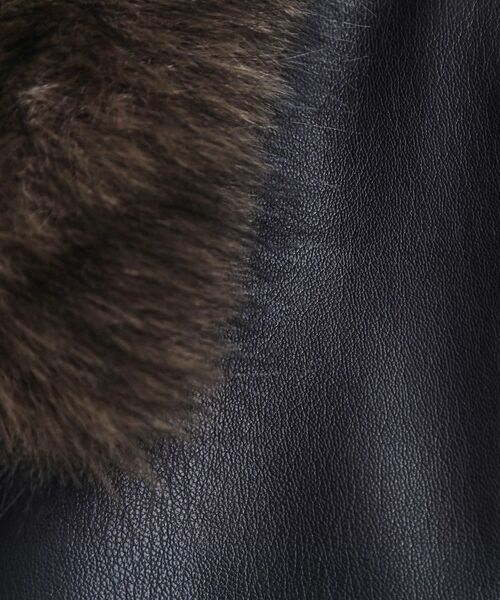tk.TAKEO KIKUCHI / ティーケー タケオキクチ レザーブルゾン・ジャケット | ヴィンテージライク衿フェイクファーブルゾン | 詳細13