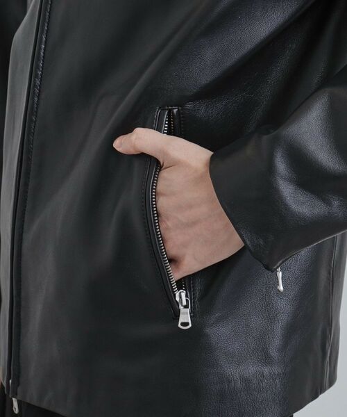 tk.TAKEO KIKUCHI / ティーケー タケオキクチ レザーブルゾン・ジャケット | 【本革】ラムレザーシングルライダース | 詳細12