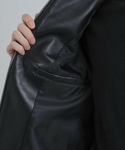 tk.TAKEO KIKUCHI / ティーケー タケオキクチ レザーブルゾン・ジャケット | 【本革】ラムレザーシングルライダース | 詳細13
