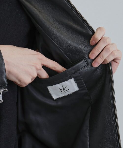 tk.TAKEO KIKUCHI / ティーケー タケオキクチ レザーブルゾン・ジャケット | 【本革】ラムレザーシングルライダース | 詳細14