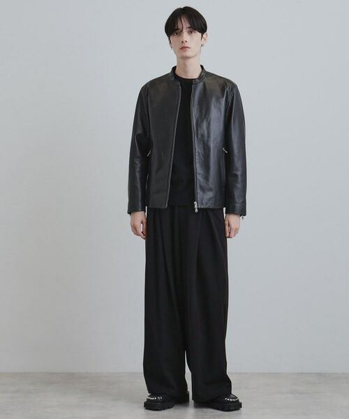 tk.TAKEO KIKUCHI / ティーケー タケオキクチ レザーブルゾン・ジャケット | 【本革】ラムレザーシングルライダース | 詳細4