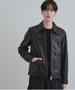 GOAT SUEDE スタンドカラーレザーブルゾン （レザーブルゾン