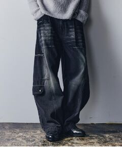 tk.TAKEO KIKUCHI / ティーケー タケオキクチ デニムパンツ | ヴィンテージライクデニムカーゴパンツ