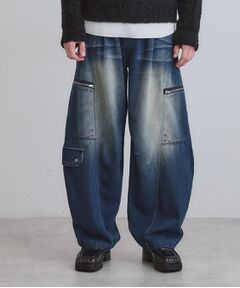 tk.TAKEO KIKUCHI / ティーケー タケオキクチ デニムパンツ | ヴィンテージライクデニムカーゴパンツ