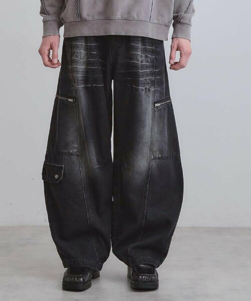 tk.TAKEO KIKUCHI / ティーケー タケオキクチ デニムパンツ | ヴィンテージライクデニムカーゴパンツ | 詳細2