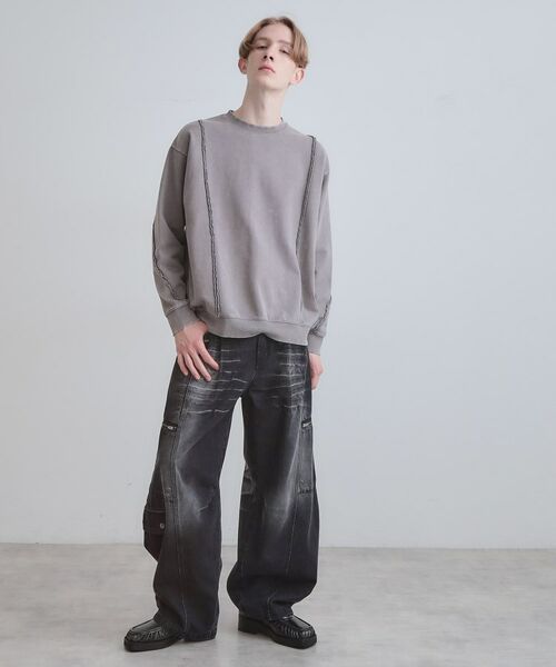 tk.TAKEO KIKUCHI / ティーケー タケオキクチ デニムパンツ | ヴィンテージライクデニムカーゴパンツ | 詳細4