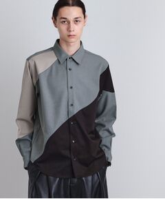 tk.TAKEO KIKUCHI / ティーケー タケオキクチ シャツ・ブラウス | ヘリンボーンカーブスイッチシャツ