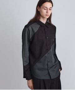 tk.TAKEO KIKUCHI / ティーケー タケオキクチ シャツ・ブラウス | ヘリンボーンカーブスイッチシャツ