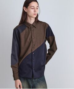 tk.TAKEO KIKUCHI / ティーケー タケオキクチ シャツ・ブラウス | ヘリンボーンカーブスイッチシャツ