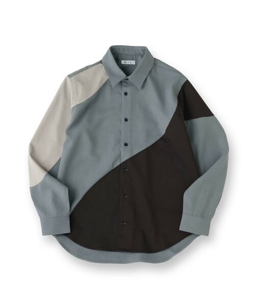 tk.TAKEO KIKUCHI / ティーケー タケオキクチ シャツ・ブラウス | ヘリンボーンカーブスイッチシャツ | 詳細1