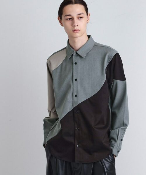 tk.TAKEO KIKUCHI / ティーケー タケオキクチ シャツ・ブラウス | ヘリンボーンカーブスイッチシャツ | 詳細10