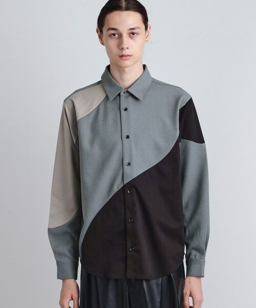 tk.TAKEO KIKUCHI / ティーケー タケオキクチ シャツ・ブラウス | ヘリンボーンカーブスイッチシャツ | 詳細14