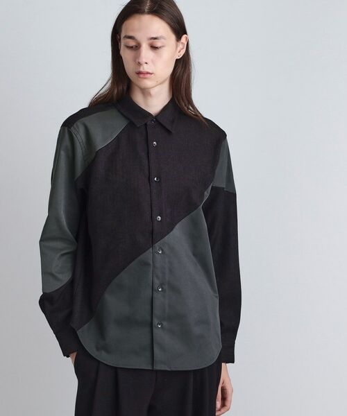 tk.TAKEO KIKUCHI / ティーケー タケオキクチ シャツ・ブラウス | ヘリンボーンカーブスイッチシャツ | 詳細2