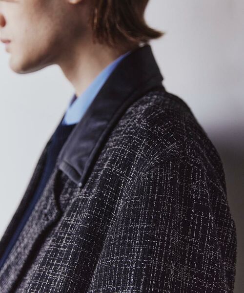 tk.TAKEO KIKUCHI / ティーケー タケオキクチ その他アウター | ツイードダブルオーバーコート | 詳細7