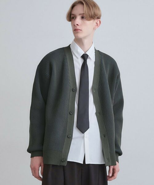 tk.TAKEO KIKUCHI / ティーケー タケオキクチ カーディガン・ボレロ | プレーティングカーディガン | 詳細1