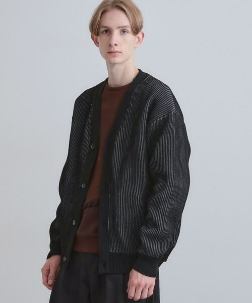 tk.TAKEO KIKUCHI / ティーケー タケオキクチ カーディガン・ボレロ | プレーティングカーディガン(ブラック(019))