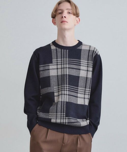 tk.TAKEO KIKUCHI / ティーケー タケオキクチ ニット・セーター | ランダムチェックニット | 詳細9