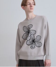 tk.TAKEO KIKUCHI / ティーケー タケオキクチ ニット・セーター | フラワーニットプルオーバー