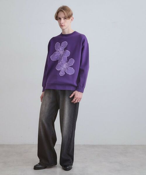 tk.TAKEO KIKUCHI / ティーケー タケオキクチ ニット・セーター | フラワーニットプルオーバー | 詳細12