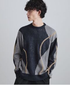 tk.TAKEO KIKUCHI / ティーケー タケオキクチ ニット・セーター | コンプリケートラインアートプルオーバー