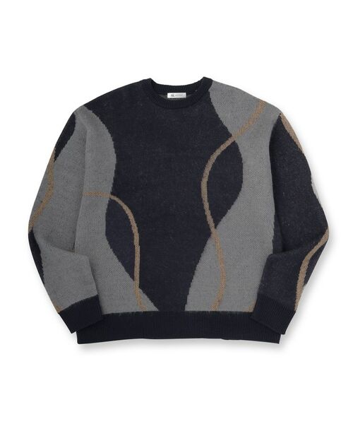 tk.TAKEO KIKUCHI / ティーケー タケオキクチ ニット・セーター | コンプリケートラインアートプルオーバー | 詳細1