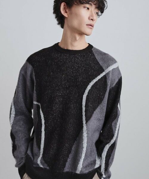 tk.TAKEO KIKUCHI / ティーケー タケオキクチ ニット・セーター | コンプリケートラインアートプルオーバー | 詳細10