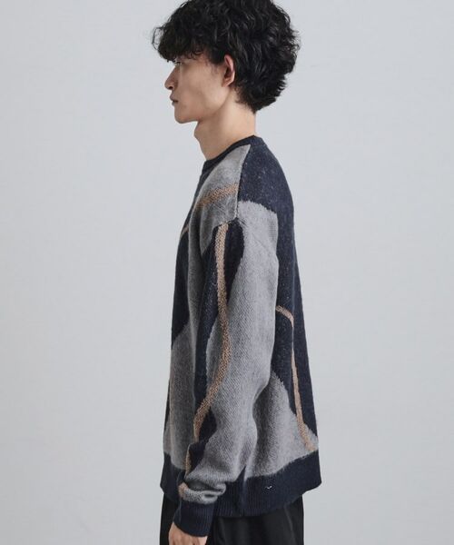 tk.TAKEO KIKUCHI / ティーケー タケオキクチ ニット・セーター | コンプリケートラインアートプルオーバー | 詳細15