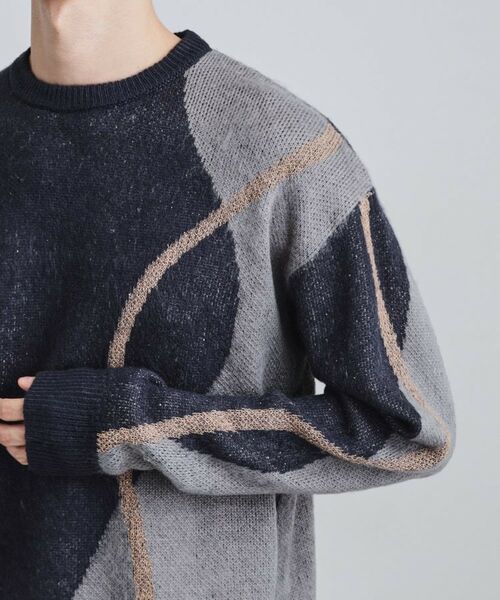tk.TAKEO KIKUCHI / ティーケー タケオキクチ ニット・セーター | コンプリケートラインアートプルオーバー | 詳細18