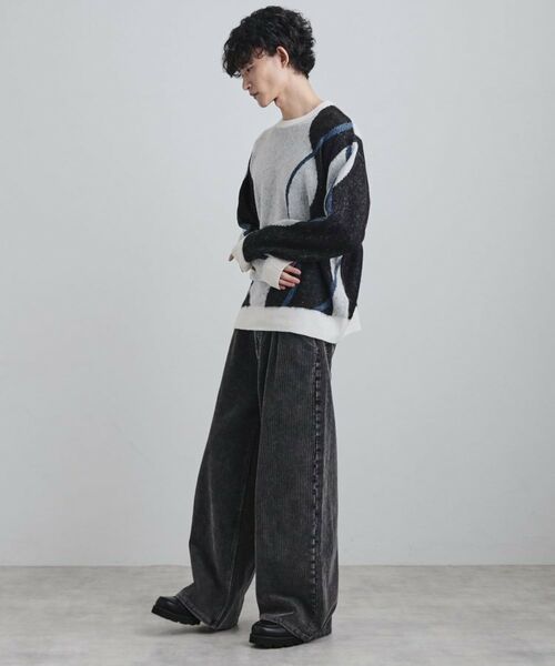 tk.TAKEO KIKUCHI / ティーケー タケオキクチ ニット・セーター | コンプリケートラインアートプルオーバー | 詳細3