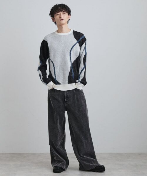 tk.TAKEO KIKUCHI / ティーケー タケオキクチ ニット・セーター | コンプリケートラインアートプルオーバー | 詳細4