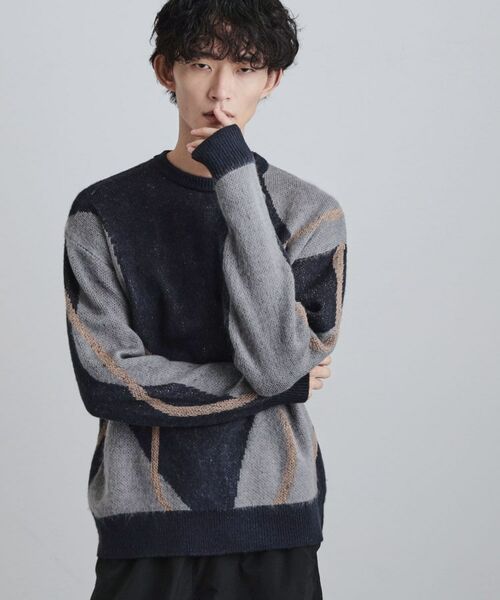 tk.TAKEO KIKUCHI / ティーケー タケオキクチ ニット・セーター | コンプリケートラインアートプルオーバー | 詳細6