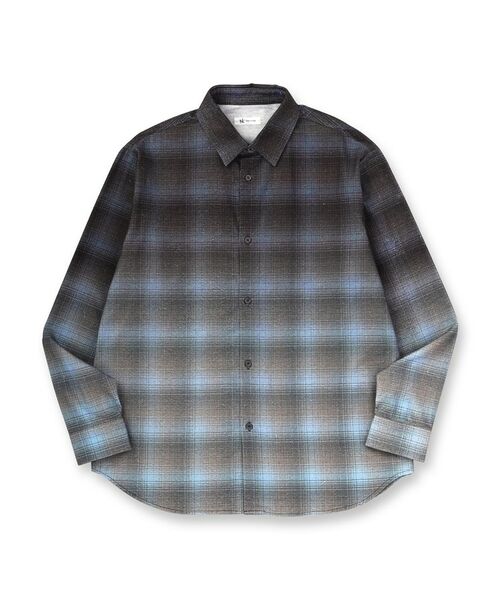 tk.TAKEO KIKUCHI / ティーケー タケオキクチ シャツ・ブラウス | グラデーションプリントネルシャツ | 詳細1