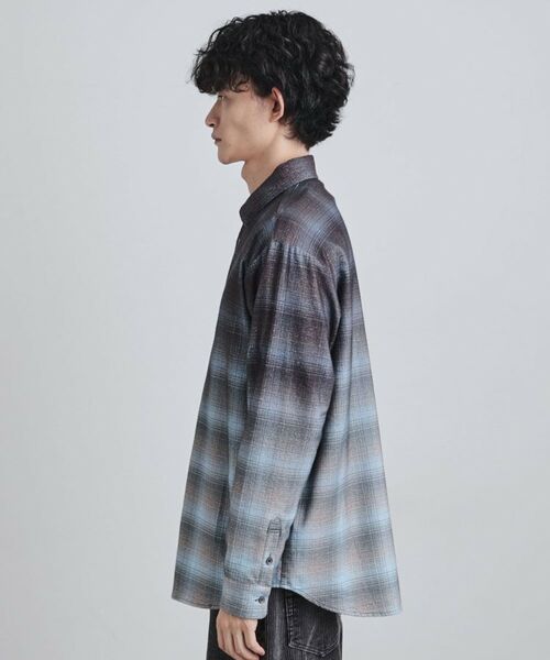 tk.TAKEO KIKUCHI / ティーケー タケオキクチ シャツ・ブラウス | グラデーションプリントネルシャツ | 詳細11