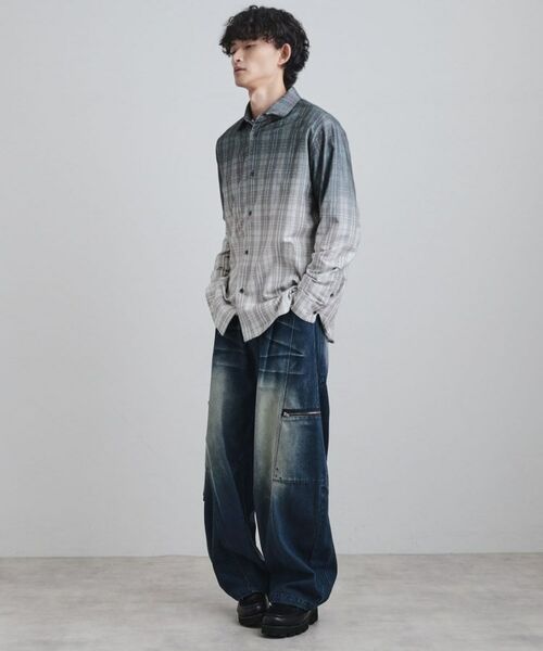 tk.TAKEO KIKUCHI / ティーケー タケオキクチ シャツ・ブラウス | グラデーションプリントネルシャツ | 詳細3