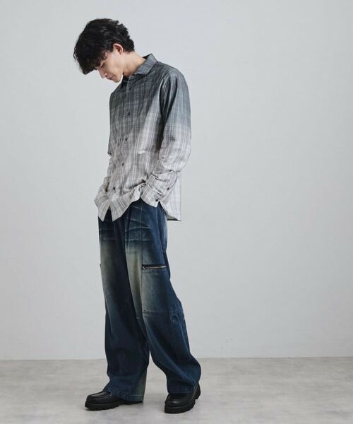 tk.TAKEO KIKUCHI / ティーケー タケオキクチ シャツ・ブラウス | グラデーションプリントネルシャツ | 詳細4