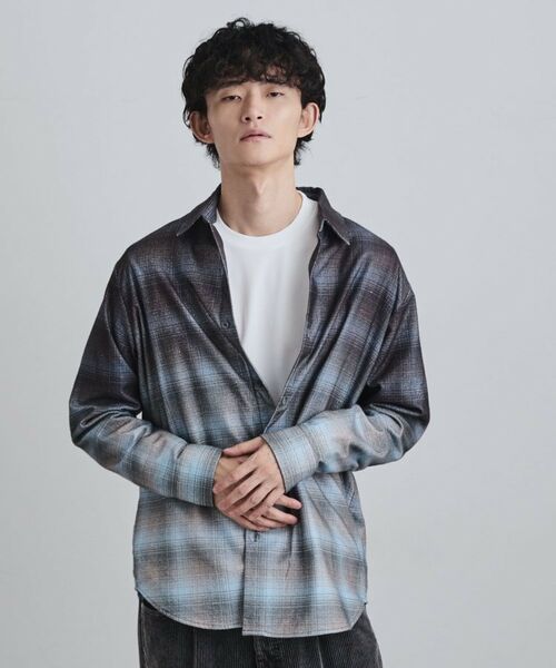 tk.TAKEO KIKUCHI / ティーケー タケオキクチ シャツ・ブラウス | グラデーションプリントネルシャツ | 詳細6