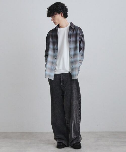 tk.TAKEO KIKUCHI / ティーケー タケオキクチ シャツ・ブラウス | グラデーションプリントネルシャツ | 詳細8