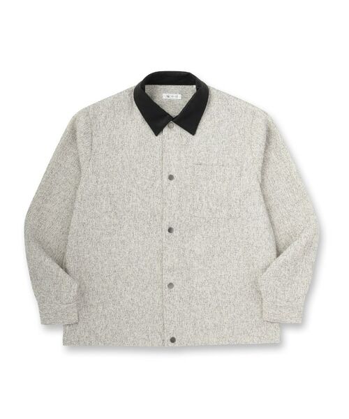 tk.TAKEO KIKUCHI / ティーケー タケオキクチ シャツ・ブラウス | 衿配色ツイードシャツ | 詳細1