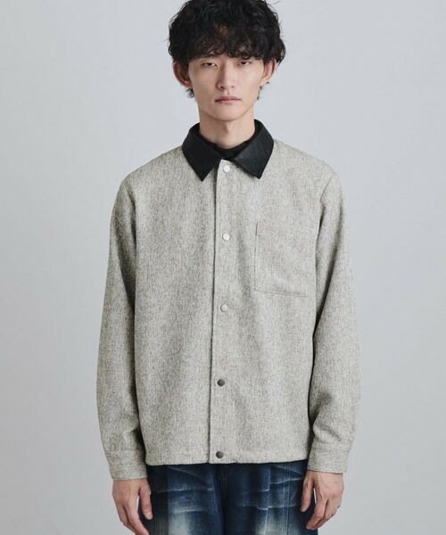 tk.TAKEO KIKUCHI / ティーケー タケオキクチ シャツ・ブラウス | 衿配色ツイードシャツ | 詳細12